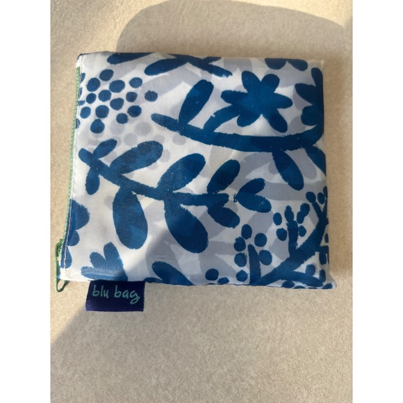 Blu Bag Reusable Floral Fauna Shopping Tote Foldable Eco Friendly Bag - Picture 4 of 5